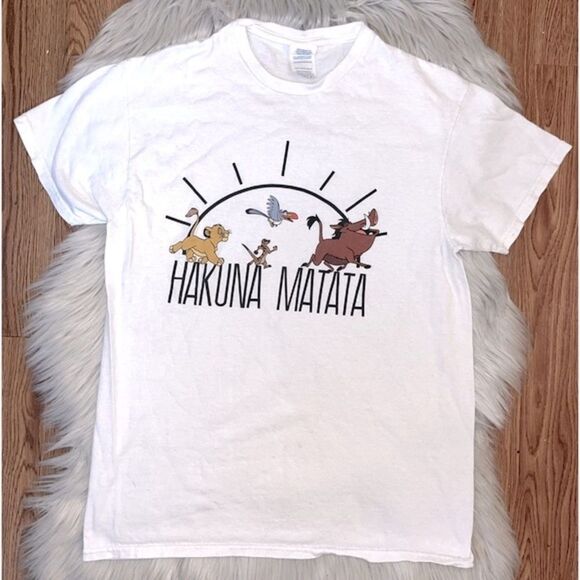 Lion King Hakuna Matata White Custom Made Tee - Picture 1 of 4